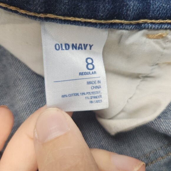 Womens Size 8 Regular Diva Old Navy Jeans Blue Bootcut Classic Mid Rise Stretch - Picture 9 of 12